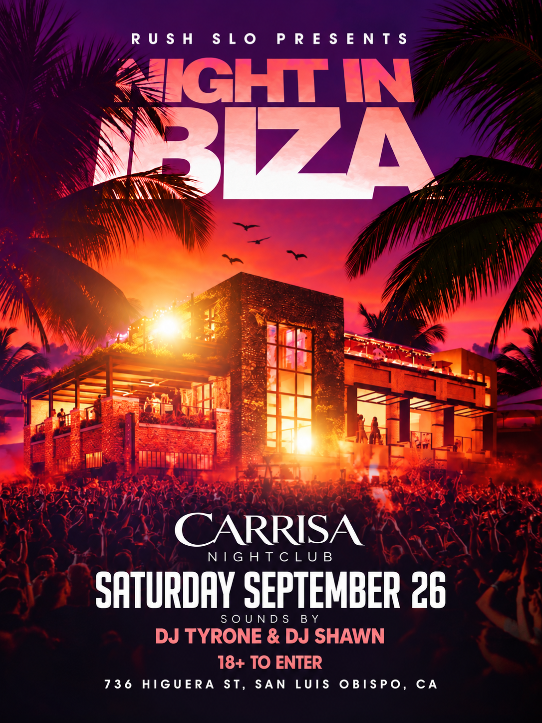 IBIZA NIGHT | 18+ PARTY flyer