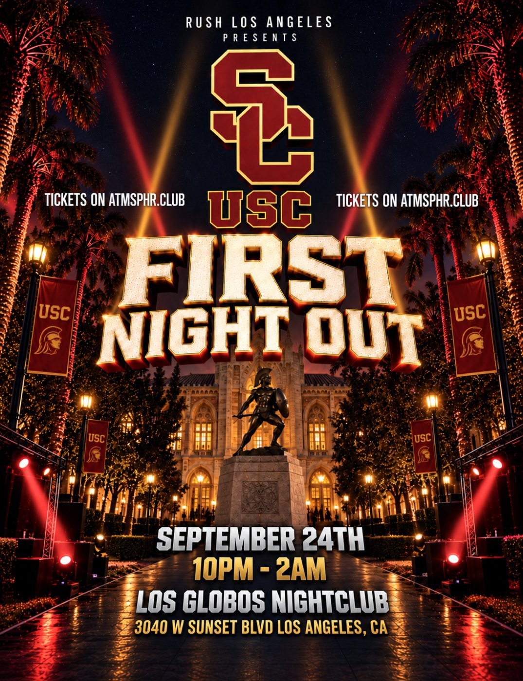 USC FIRST NIGHT OUT PARTY | 18+ flyer